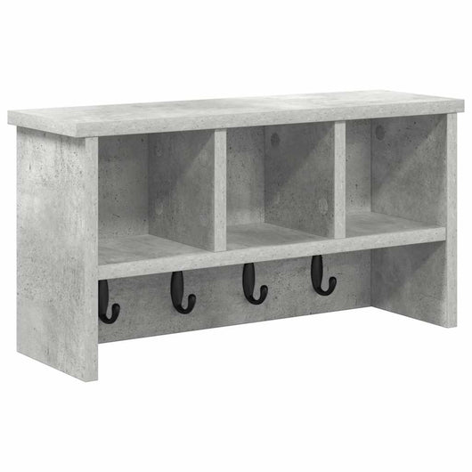 vidaXL Appendiabiti a muro Grigio cemento 50 x 16 x 26 cm