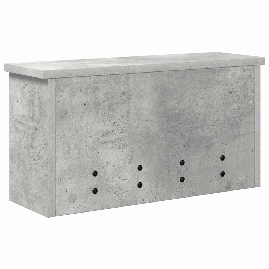 vidaXL Appendiabiti a muro Grigio cemento 50 x 16 x 26 cm
