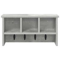 Appendiabiti a muro Grigio cemento 50 x 16 x 26 cm 874310