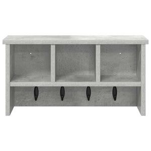 vidaXL Appendiabiti a muro Grigio cemento 50 x 16 x 26 cm