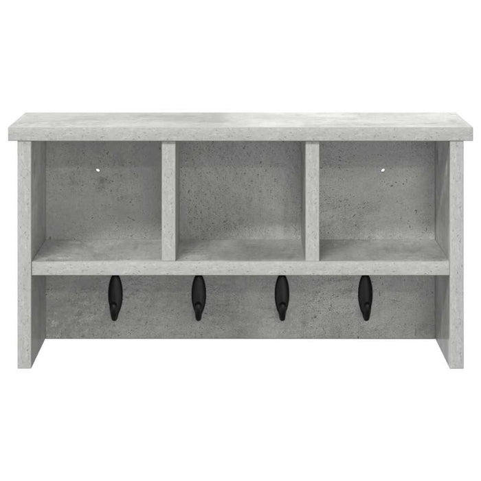 vidaXL Appendiabiti a muro Grigio cemento 50 x 16 x 26 cm