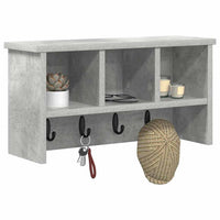 Appendiabiti a muro Grigio cemento 50 x 16 x 26 cm 874310