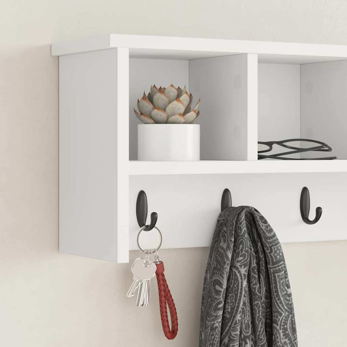 Appendiabiti a muro Bianco 75 x 16 x 26 cm Legno multistrato 874315