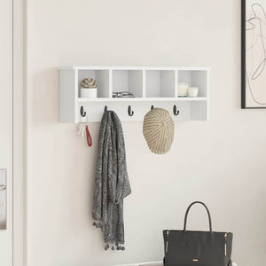 Appendiabiti a muro Bianco 75 x 16 x 26 cm Legno multistrato 874315