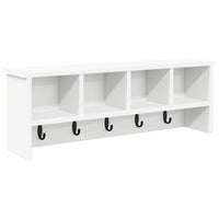vidaXL Appendiabiti a muro Bianco 75 x 16 x 26 cm Legno multistrato