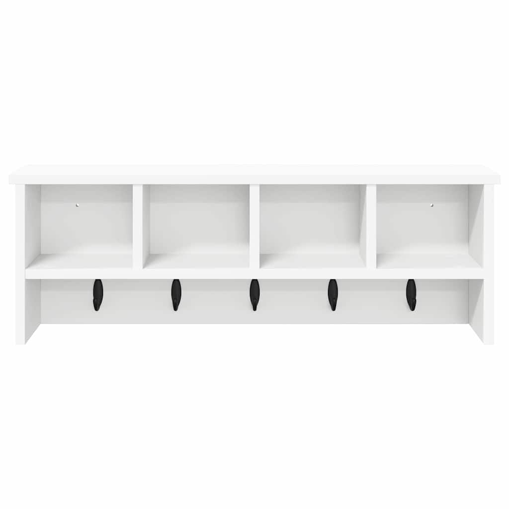 vidaXL Appendiabiti a muro Bianco 75 x 16 x 26 cm Legno multistrato