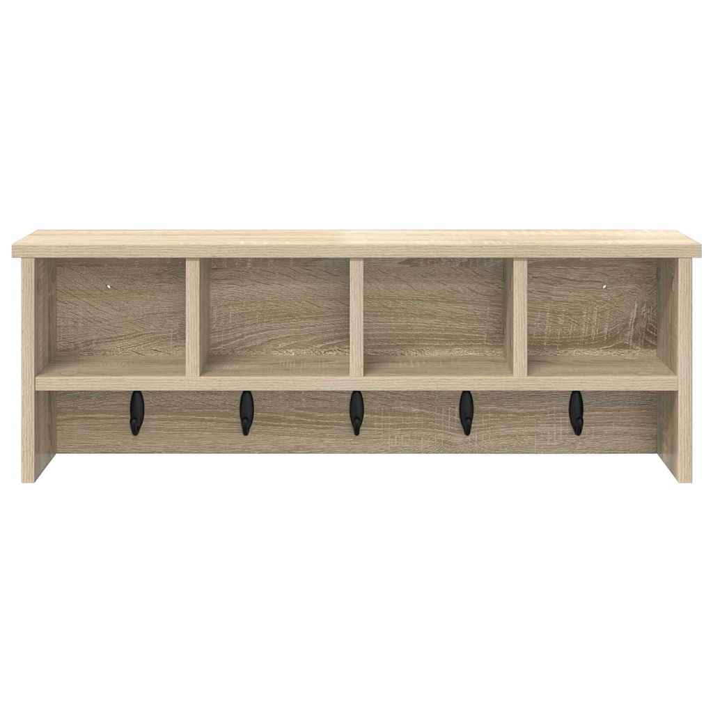 Appendiabiti a muro rovere sonoma 75 x 16 x 26 cm 874317