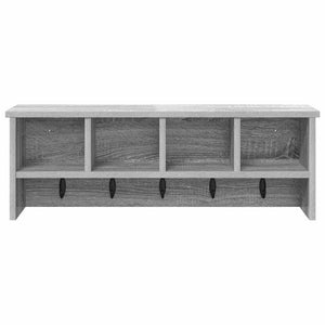 vidaXL Appendiabiti a muro Grigio sonoma 75 x 16 x 26 cm
