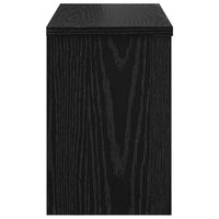 vidaXL Appendiabiti a muro con lo scaffale Rovere nero 50 x 20 x 30 cm