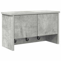 Appendiabiti a muro con porta Grigio cemento 50 x 20 x 30 cm 874334