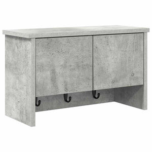 vidaXL Appendiabiti a muro con porta Grigio cemento 50 x 20 x 30 cm