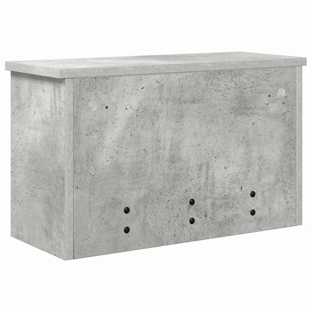 Appendiabiti a muro con porta Grigio cemento 50 x 20 x 30 cm 874334