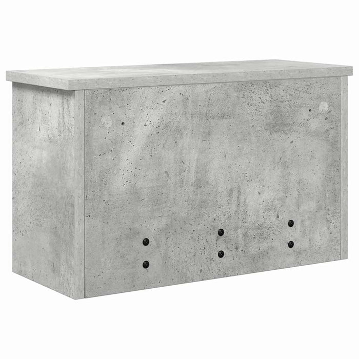 Appendiabiti a muro con porta Grigio cemento 50 x 20 x 30 cm 874334