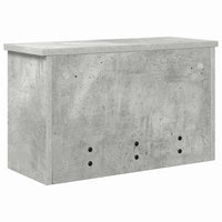 vidaXL Appendiabiti a muro con porta Grigio cemento 50 x 20 x 30 cm
