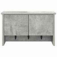 Appendiabiti a muro con porta Grigio cemento 50 x 20 x 30 cm 874334