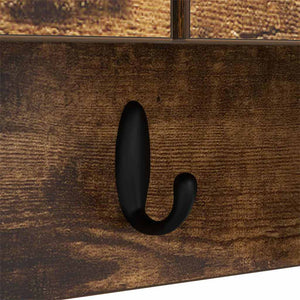 Appendiabiti a muro con lo scaffale Rovere fumo 50 x 20 x 30 cm 874335