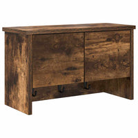 vidaXL Appendiabiti a muro con lo scaffale Rovere fumo 50 x 20 x 30 cm