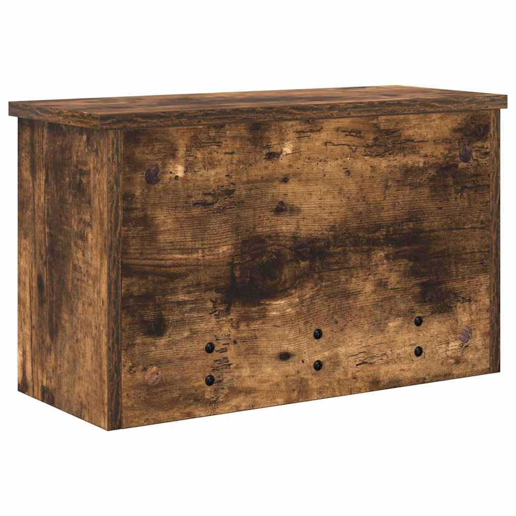 Appendiabiti a muro con lo scaffale Rovere fumo 50 x 20 x 30 cm 874335