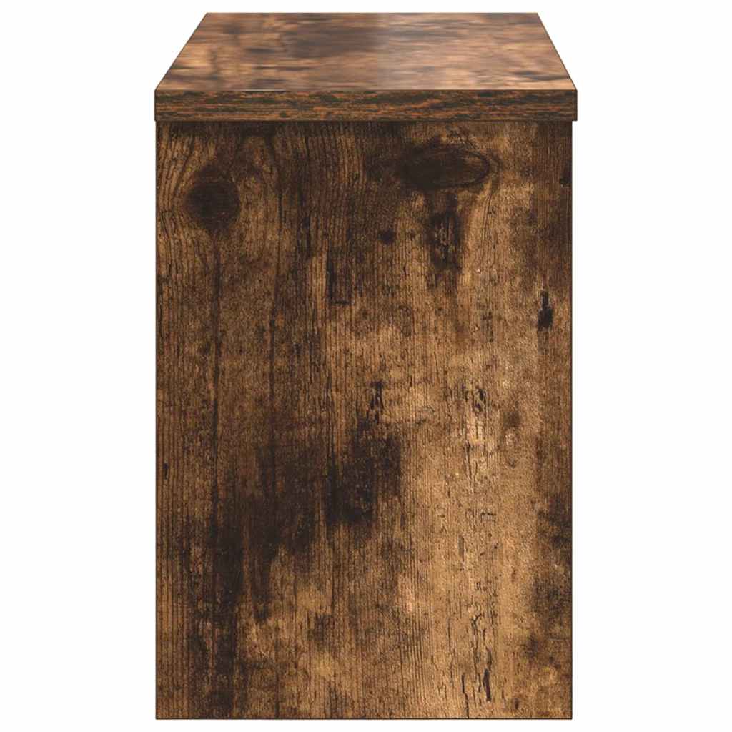 Appendiabiti a muro con lo scaffale Rovere fumo 50 x 20 x 30 cm 874335