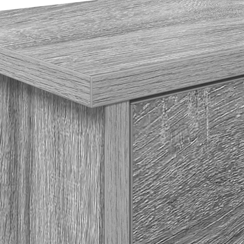 vidaXL Appendiabiti a muro con porta Grigio sonoma 50 x 20 x 30 cm