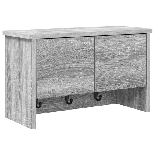 Appendiabiti a muro con porta Grigio sonoma 50 x 20 x 30 cm 874336