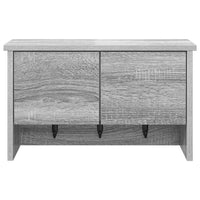 Appendiabiti a muro con porta Grigio sonoma 50 x 20 x 30 cm 874336