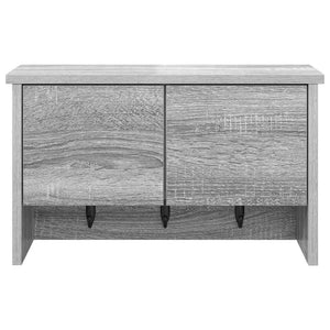 vidaXL Appendiabiti a muro con porta Grigio sonoma 50 x 20 x 30 cm