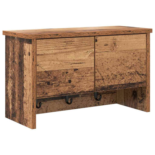 Appendiabiti a muro con porta Legno vecchio 50 x 20 x 30 cm 874337