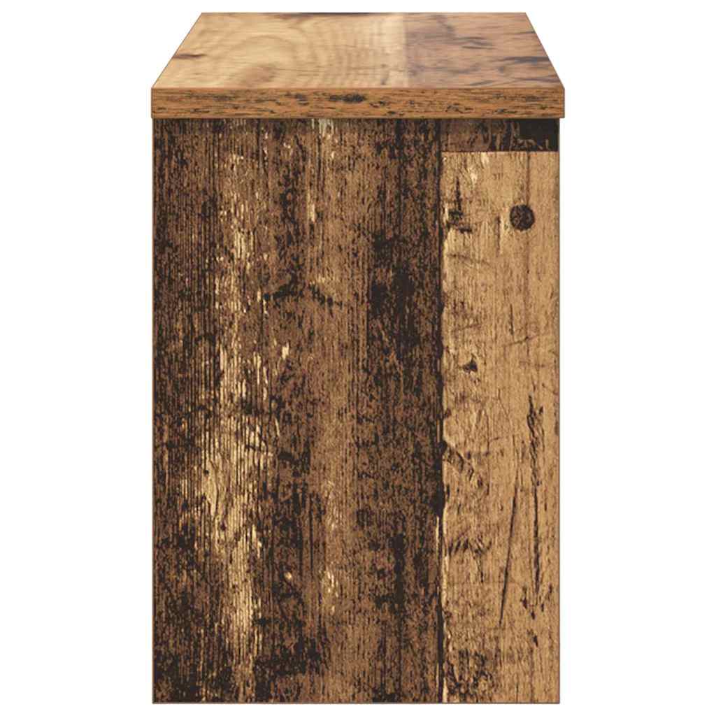 vidaXL Appendiabiti a muro con porta Legno vecchio 50 x 20 x 30 cm