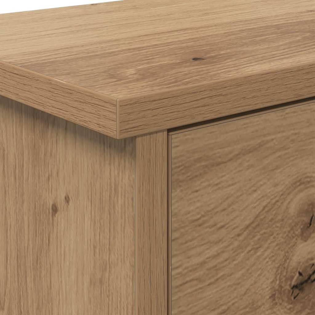 vidaXL Appendiabiti a muro rovere artigianale 50 x 20 x 30 cm