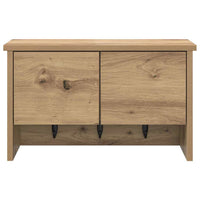 Appendiabiti a muro rovere artigianale 50 x 20 x 30 cm 874338