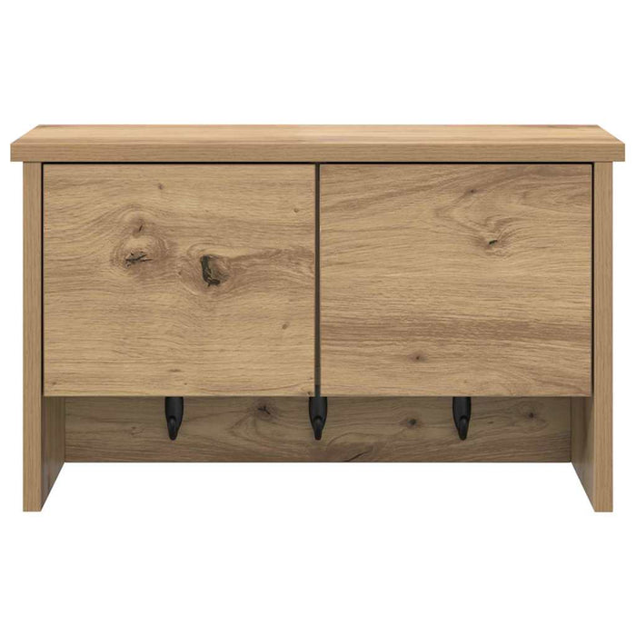 Appendiabiti a muro rovere artigianale 50 x 20 x 30 cm 874338