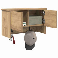 vidaXL Appendiabiti a muro rovere artigianale 50 x 20 x 30 cm