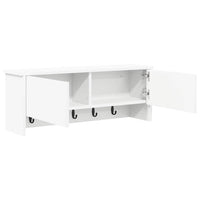 vidaXL Appendiabiti a muro Bianco 80 x 20 x 30 cm Legno multistrato