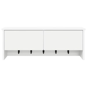 Appendiabiti a muro Bianco 80 x 20 x 30 cm Legno multistrato 874339