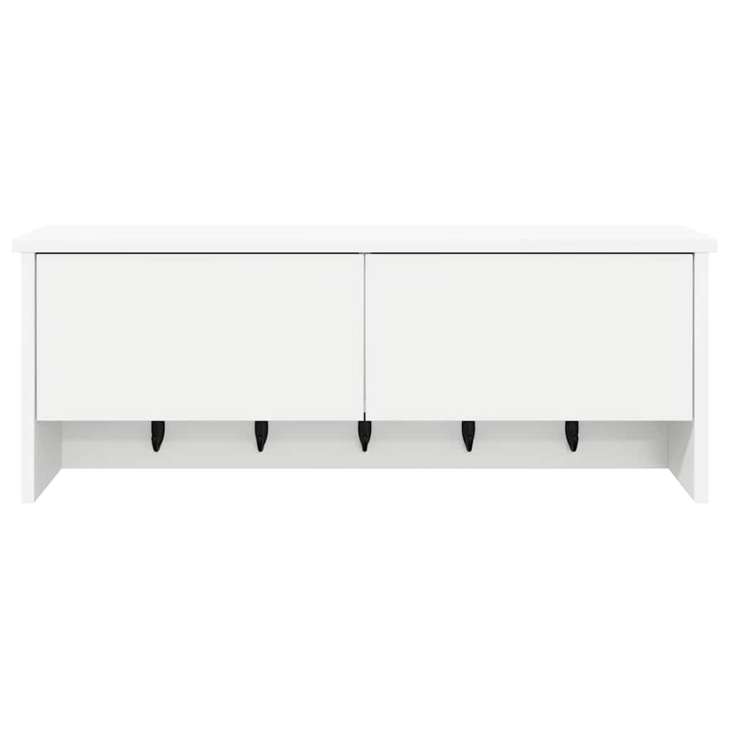 vidaXL Appendiabiti a muro Bianco 80 x 20 x 30 cm Legno multistrato