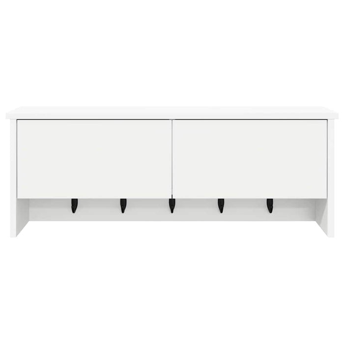 vidaXL Appendiabiti a muro Bianco 80 x 20 x 30 cm Legno multistrato