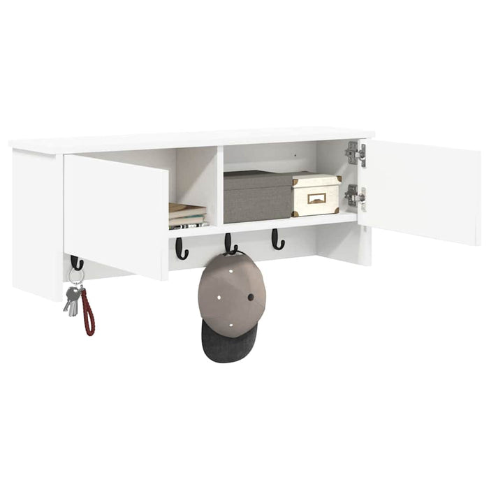 Appendiabiti a muro Bianco 80 x 20 x 30 cm Legno multistrato 874339
