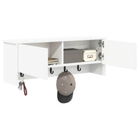 vidaXL Appendiabiti a muro Bianco 80 x 20 x 30 cm Legno multistrato
