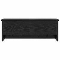 vidaXL Appendiabiti a muro con lo scaffale Rovere nero 80 x 20 x 30 cm