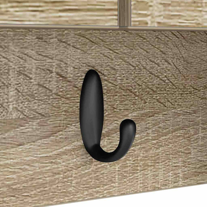 Appendiabiti a muro con porta rovere sonoma 80 x 20 x 30 cm 874341