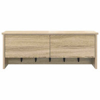 vidaXL Appendiabiti a muro con porta rovere sonoma 80 x 20 x 30 cm