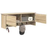 Appendiabiti a muro con porta rovere sonoma 80 x 20 x 30 cm 874341