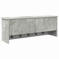Appendiabiti a muro con porta Grigio cemento 80 x 20 x 30 cm 874342