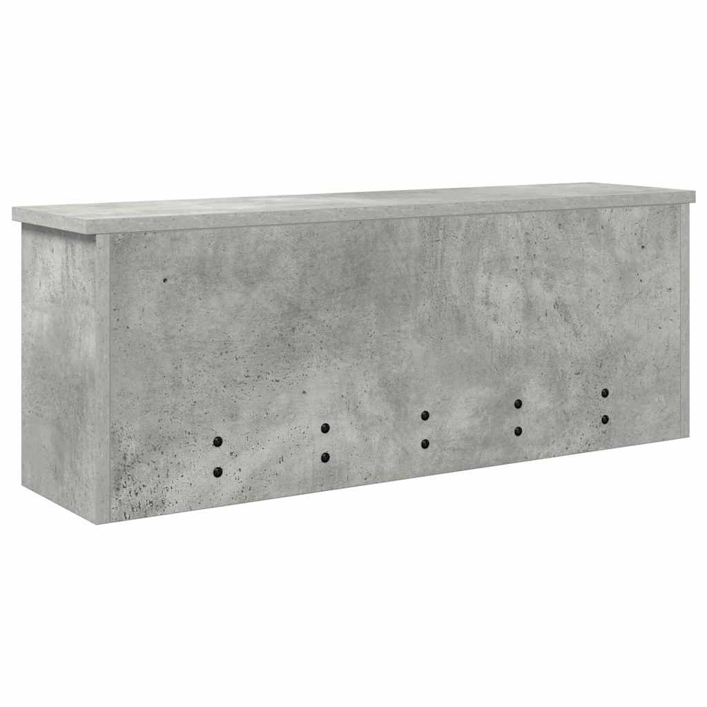 Appendiabiti a muro con porta Grigio cemento 80 x 20 x 30 cm 874342