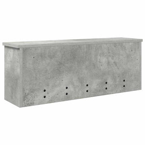 Appendiabiti a muro con porta Grigio cemento 80 x 20 x 30 cm 874342