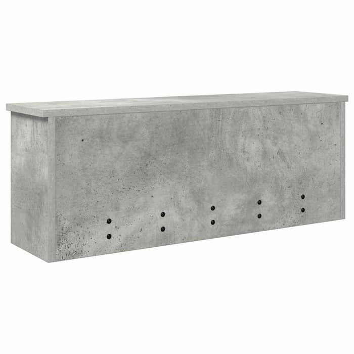 Appendiabiti a muro con porta Grigio cemento 80 x 20 x 30 cm 874342