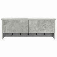Appendiabiti a muro con porta Grigio cemento 80 x 20 x 30 cm 874342