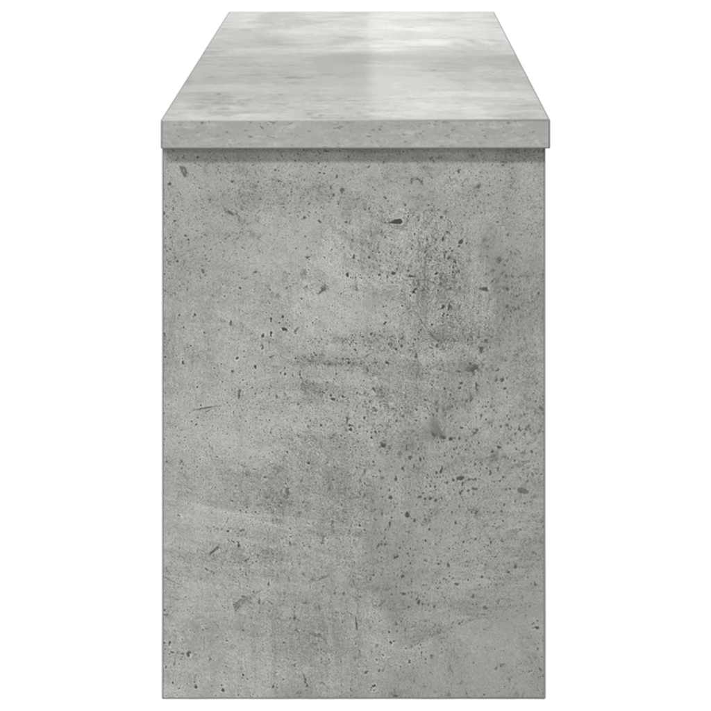 Appendiabiti a muro con porta Grigio cemento 80 x 20 x 30 cm 874342