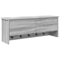 Appendiabiti a muro con porta Grigio sonoma 80 x 20 x 30 cm 874344
